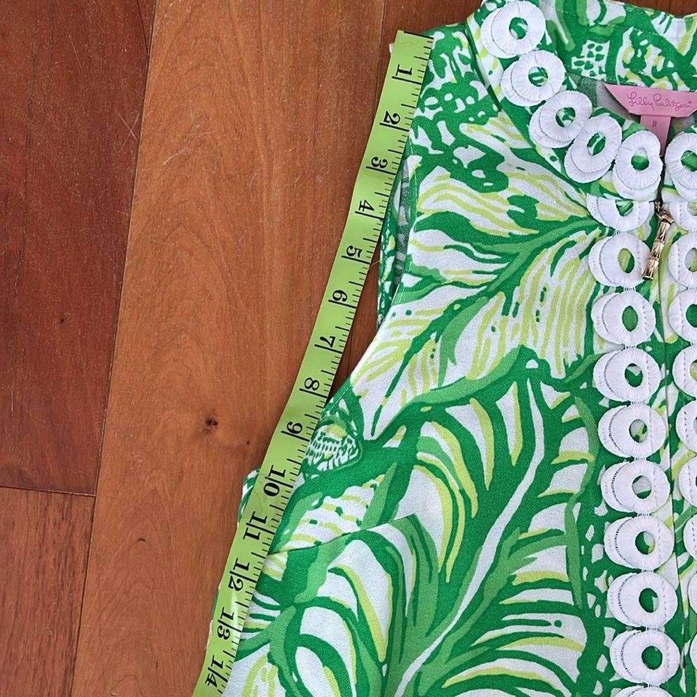 Lilly Pulitzer Green & White Sleeveless Mini Dress - Picture 8 of 8